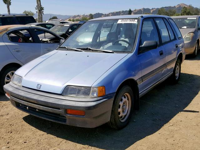 JHMEE2856KS000626 - 1989 HONDA CIVIC BLUE photo 2