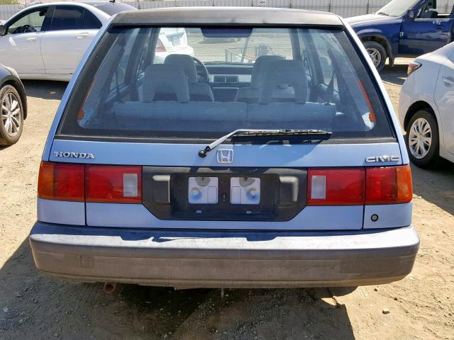 JHMEE2856KS000626 - 1989 HONDA CIVIC BLUE photo 9