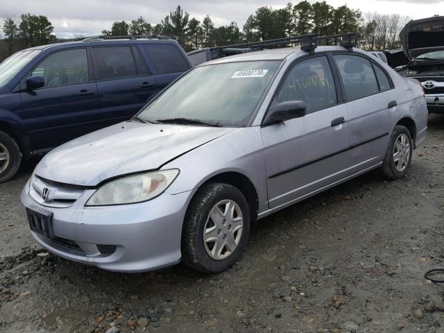 2HGES16365H567020 - 2005 HONDA CIVIC DX V SILVER photo 2