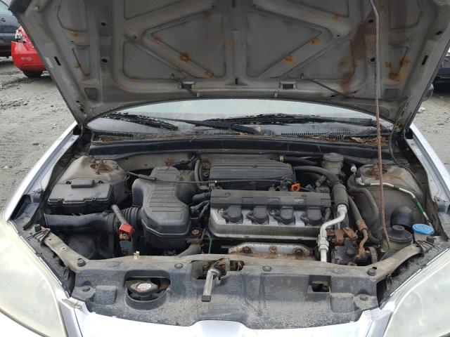 2HGES16365H567020 - 2005 HONDA CIVIC DX V SILVER photo 7