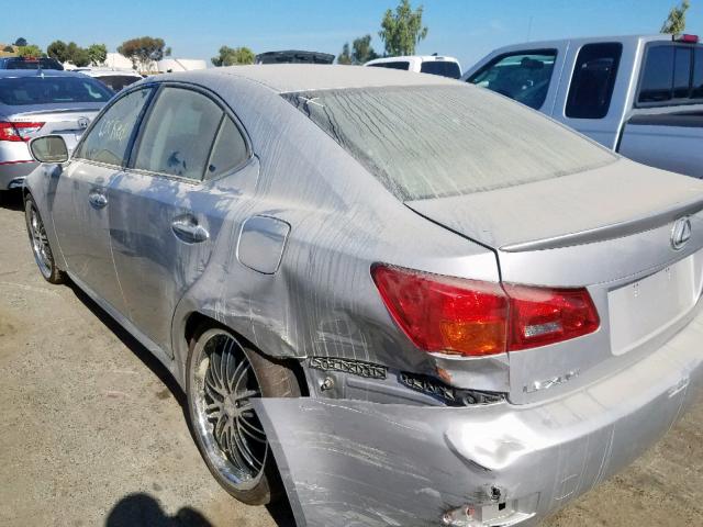 JTHBE262965008915 - 2006 LEXUS IS 350 SILVER photo 3