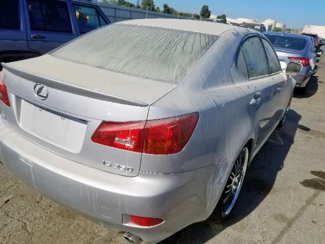 JTHBE262965008915 - 2006 LEXUS IS 350 SILVER photo 4