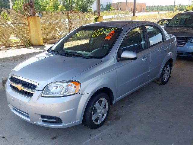 KL1TD5DE4AB087998 - 2010 CHEVROLET AVEO LS SILVER photo 2