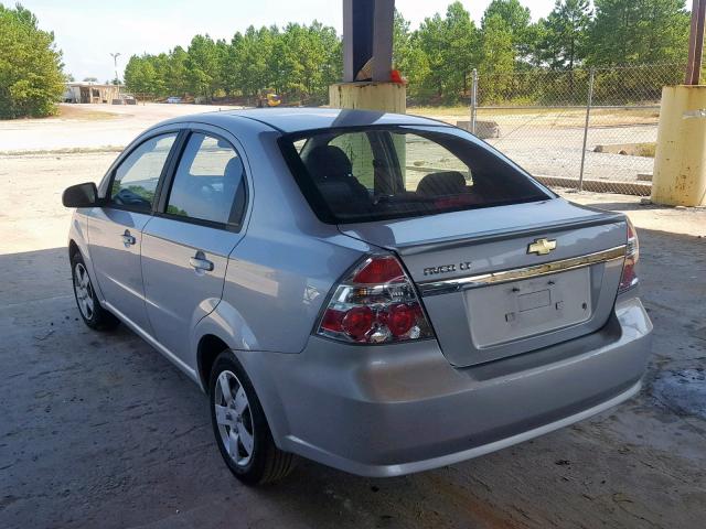 KL1TD5DE4AB087998 - 2010 CHEVROLET AVEO LS SILVER photo 3