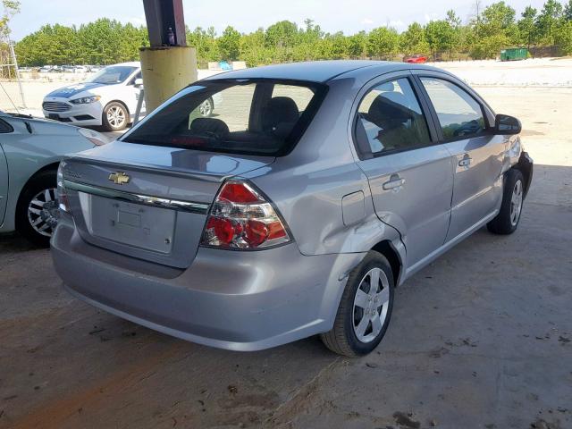 KL1TD5DE4AB087998 - 2010 CHEVROLET AVEO LS SILVER photo 4