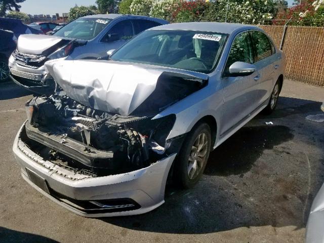 1VWAT7A36GC049173 - 2016 VOLKSWAGEN PASSAT SILVER photo 2