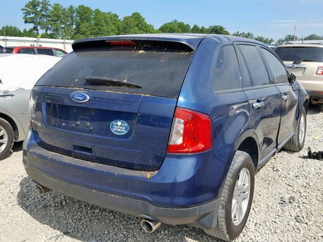 2FMDK3GC9CBA71810 - 2012 FORD EDGE SE BLUE photo 4