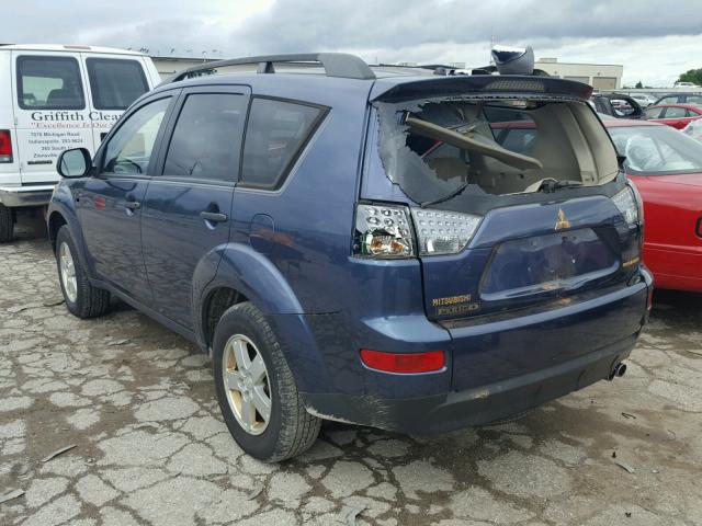 JA4MS31XX7U011836 - 2007 MITSUBISHI OUTLANDER GRAY photo 3