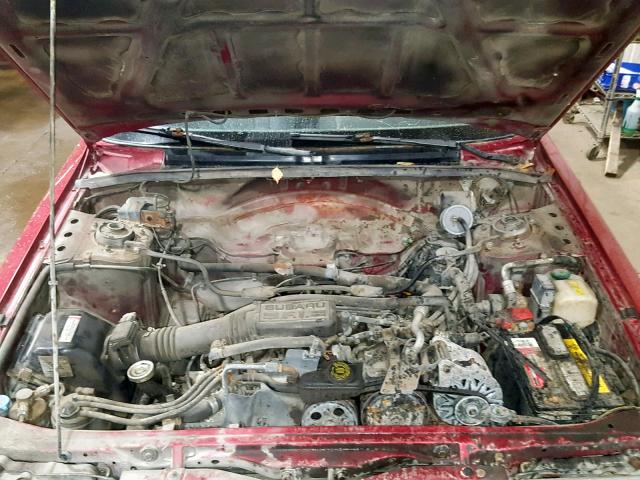 JF2AN52B3NF401887 - 1992 SUBARU LOYALE RED photo 7