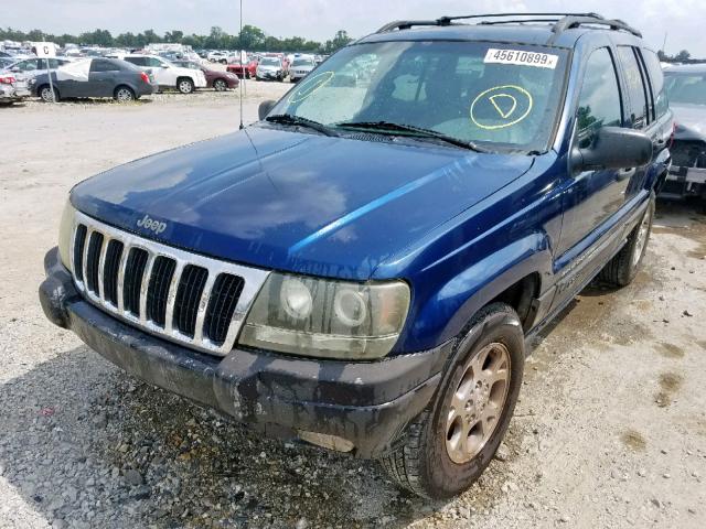 1J4GW48S0YC230927 - 2000 JEEP GRAND CHER BLUE photo 2