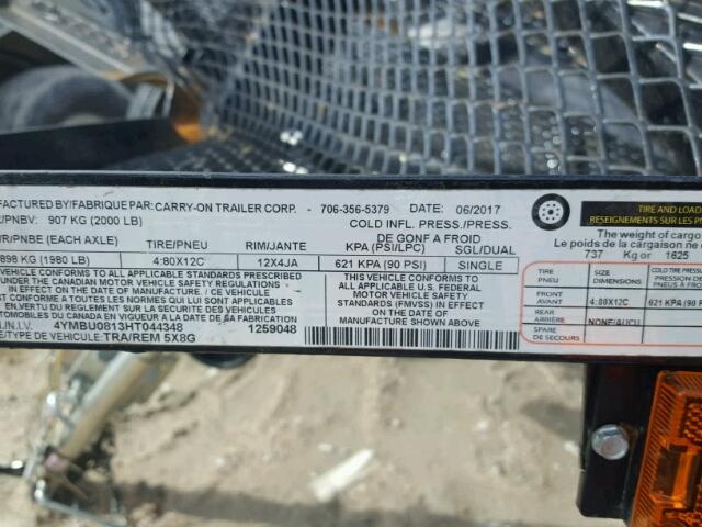 4YMBU0813HT044348 - 2017 TRAIL KING UTILITY BLACK photo 10