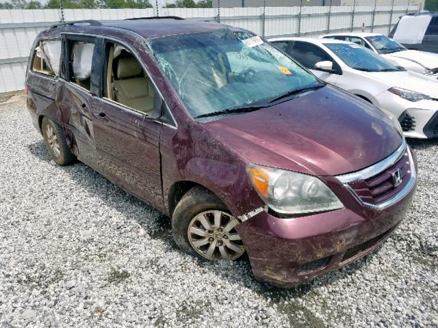 5FNRL3H42AB052434 - 2010 HONDA ODYSSEY EX BURGUNDY photo 1