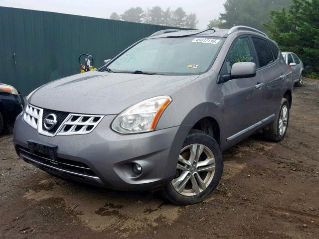 JN8AS5MV1DW656183 - 2013 NISSAN ROGUE S GRAY photo 2