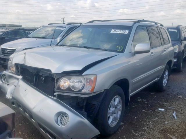 JTEHF21A410029311 - 2001 TOYOTA HIGHLANDER SILVER photo 2