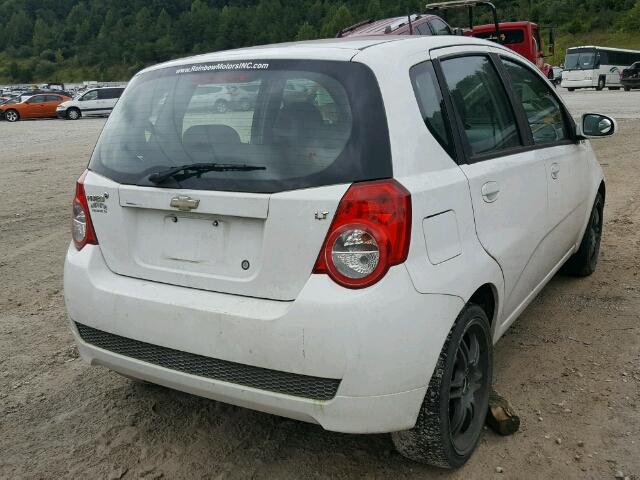KL1TD6DE1BB155147 - 2011 CHEVROLET AVEO LS WHITE photo 4