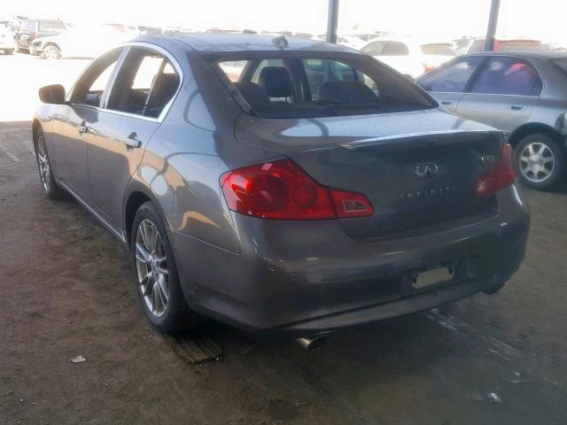 JN1CV6AR0DM751888 - 2013 INFINITI G37 GRAY photo 3