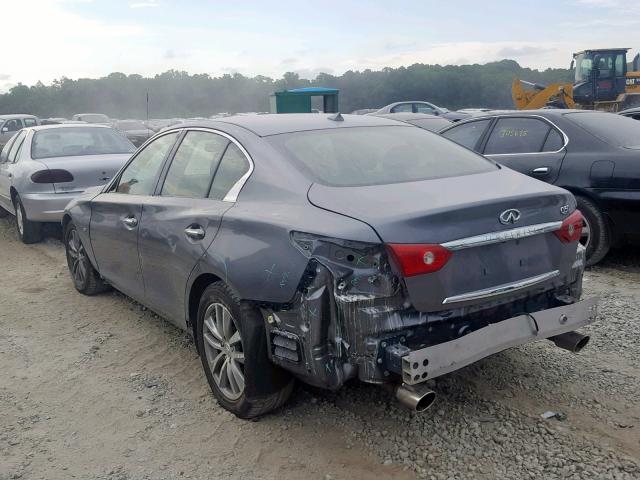 JN1BV7AP6EM692573 - 2014 INFINITI Q50 BASE GRAY photo 3