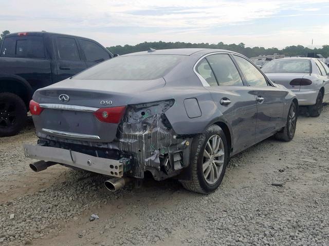 JN1BV7AP6EM692573 - 2014 INFINITI Q50 BASE GRAY photo 4