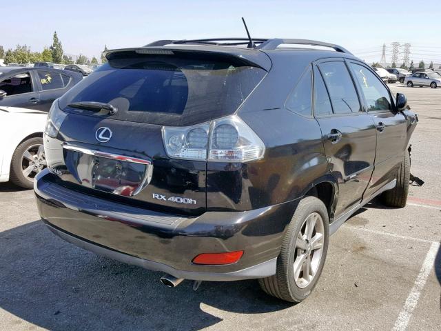 JTJGW31UX72004858 - 2007 LEXUS RX 400H BLACK photo 4