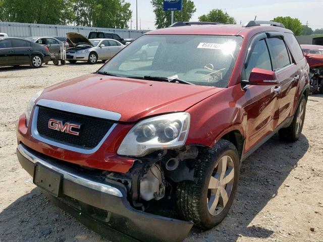 1GKKVRED0CJ119289 - 2012 GMC ACADIA SLT RED photo 2