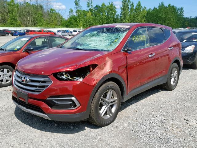 5XYZTDLB0HG440311 - 2017 HYUNDAI SANTA FE S RED photo 2