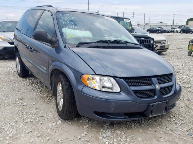 1B4GP45381B231395 - 2001 DODGE CARAVAN SP BLUE photo 1