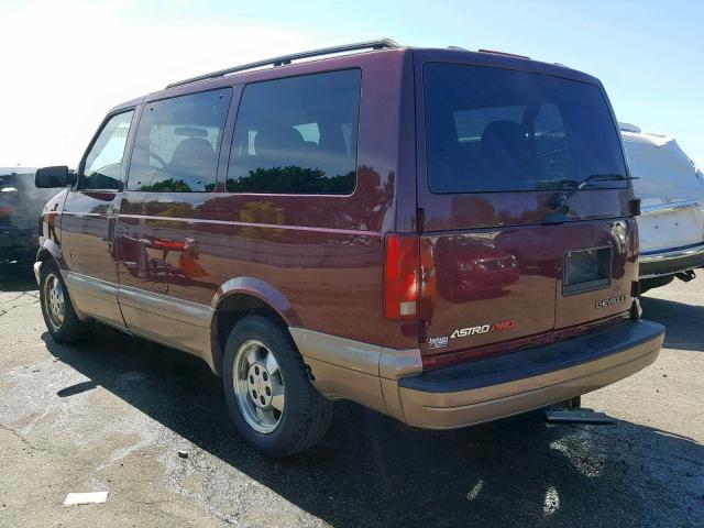 1GNEL19X43B146310 - 2003 CHEVROLET ASTRO MAROON photo 3