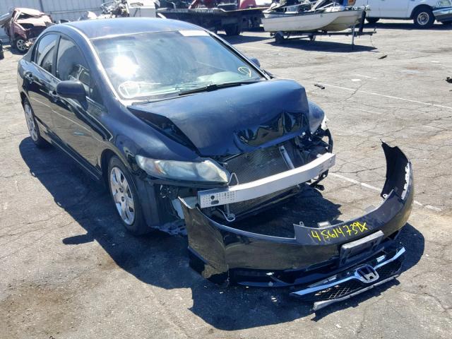 19XFA1F51AE069577 - 2010 HONDA CIVIC LX BLACK photo 1