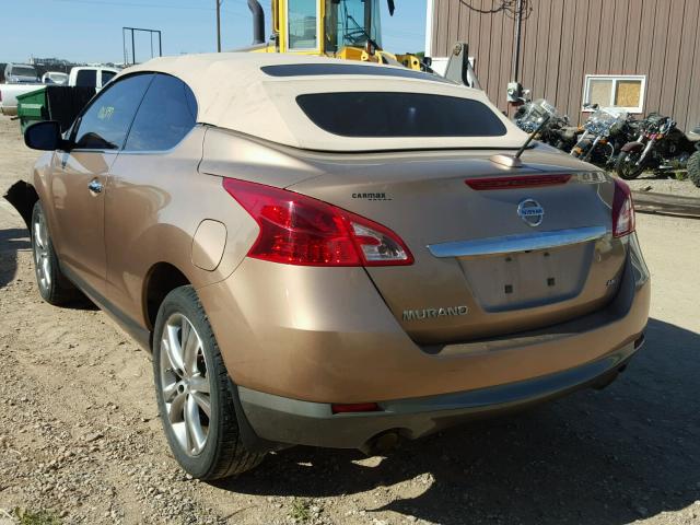 JN8AZ1FY3BW002326 - 2011 NISSAN MURANO CRO GOLD photo 3