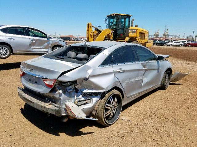 5NPEB4AC0BH166279 - 2011 HYUNDAI SONATA GLS SILVER photo 4