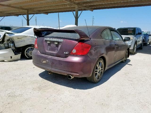 JTKDE177850055842 - 2005 TOYOTA SCION TC ბურგუნდია ფოტო 4