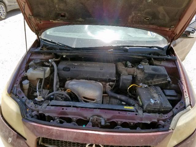 JTKDE177850055842 - 2005 TOYOTA SCION TC ბურგუნდია ფოტო 7