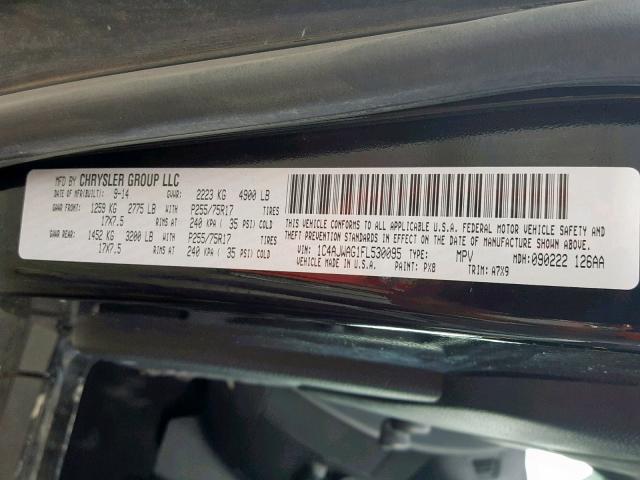 1C4AJWAG1FL530095 - 2015 JEEP WRANGLER S BLACK photo 10