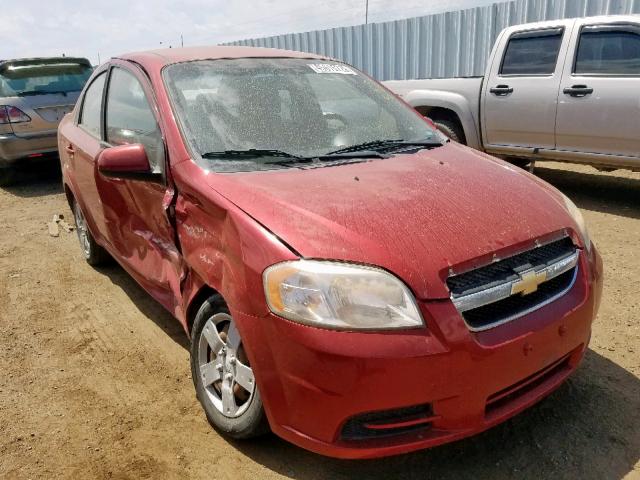 KL1TD5DE3AB090066 - 2010 CHEVROLET AVEO LS RED photo 1