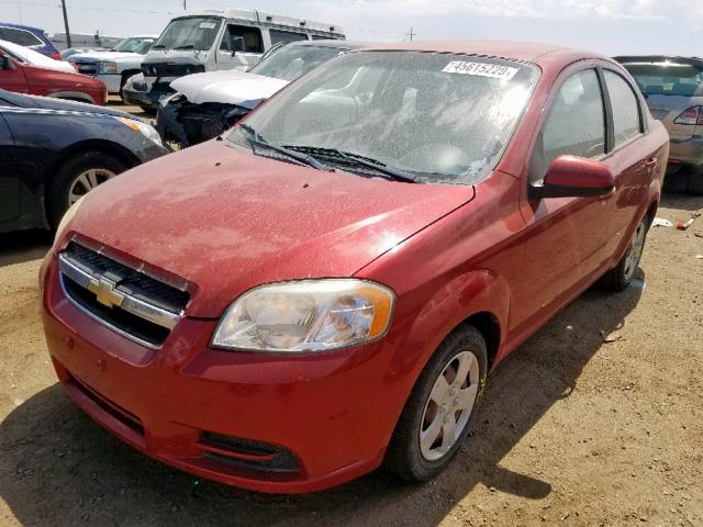 KL1TD5DE3AB090066 - 2010 CHEVROLET AVEO LS RED photo 2