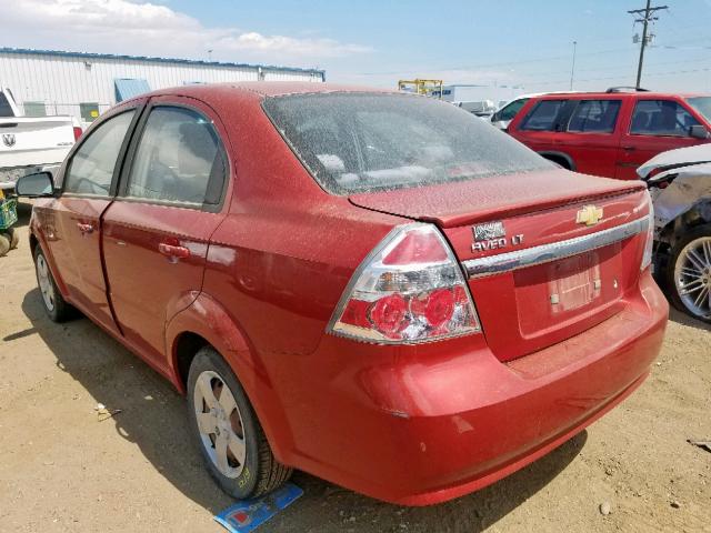 KL1TD5DE3AB090066 - 2010 CHEVROLET AVEO LS RED photo 3