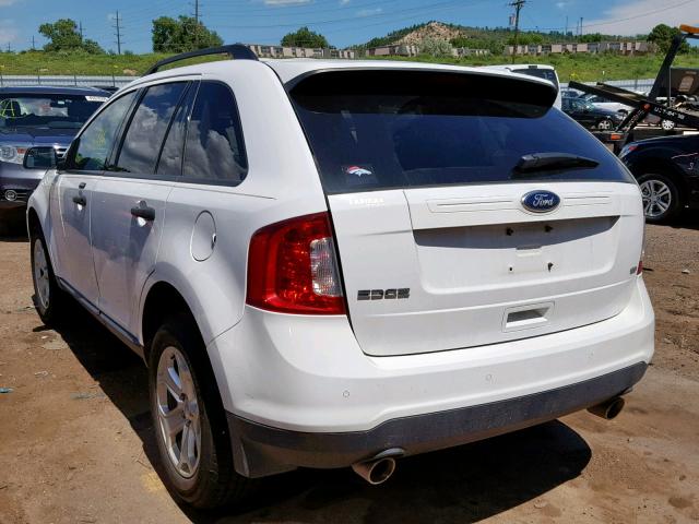 2FMDK4GC2EBA49785 - 2014 FORD EDGE SE WHITE photo 3