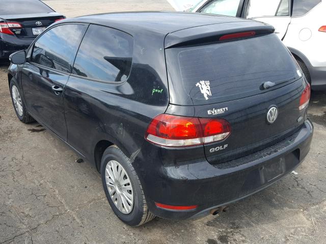 WVWAB7AJ1CW335042 - 2012 VOLKSWAGEN GOLF 黑色 照片 3