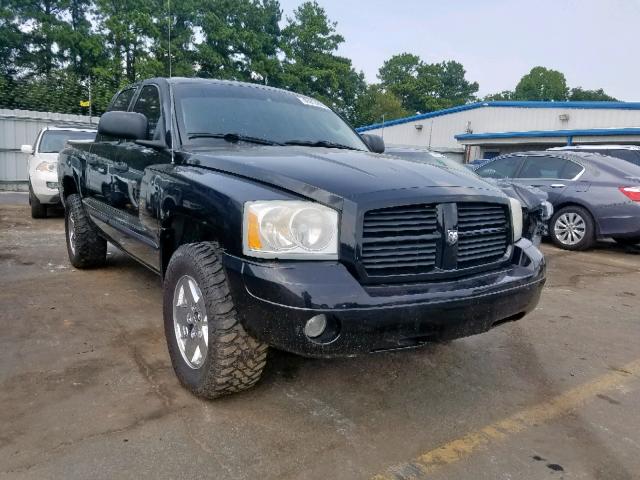 1D7HW48J56S544583 - 2006 DODGE DAKOTA QUA BLACK photo 1