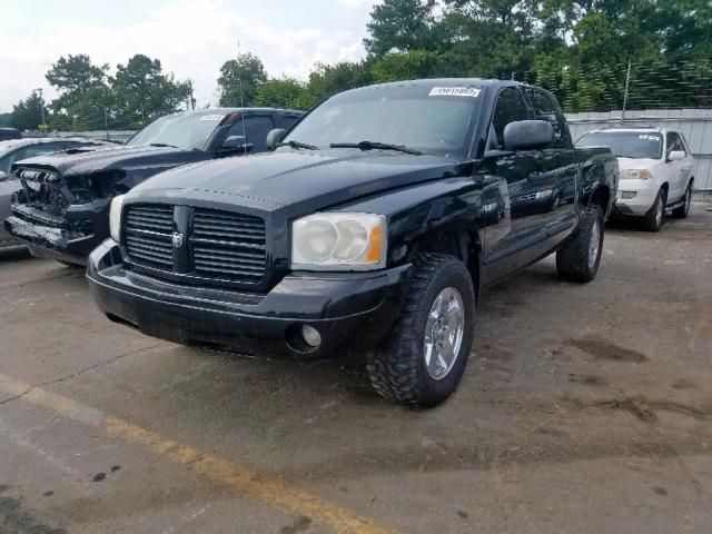 1D7HW48J56S544583 - 2006 DODGE DAKOTA QUA BLACK photo 2