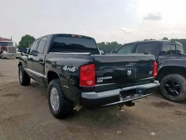 1D7HW48J56S544583 - 2006 DODGE DAKOTA QUA BLACK photo 3