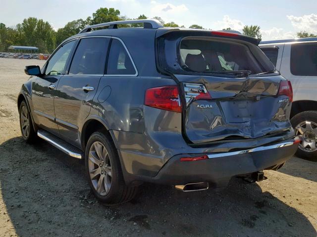 2HNYD2H71BH507048 - 2011 ACURA MDX ADVANC CHARCOAL photo 3