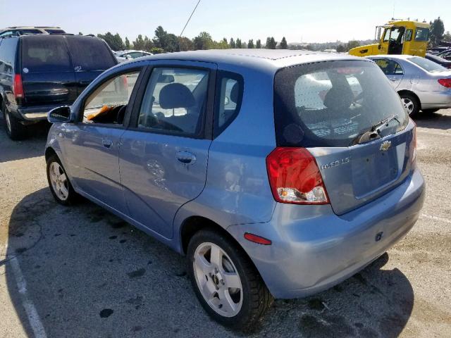 KL1TD66686B583146 - 2006 CHEVROLET AVEO BASE ლურჯი ფოტო 3