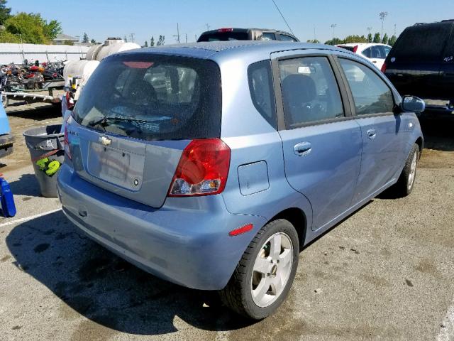 KL1TD66686B583146 - 2006 CHEVROLET AVEO BASE ლურჯი ფოტო 4