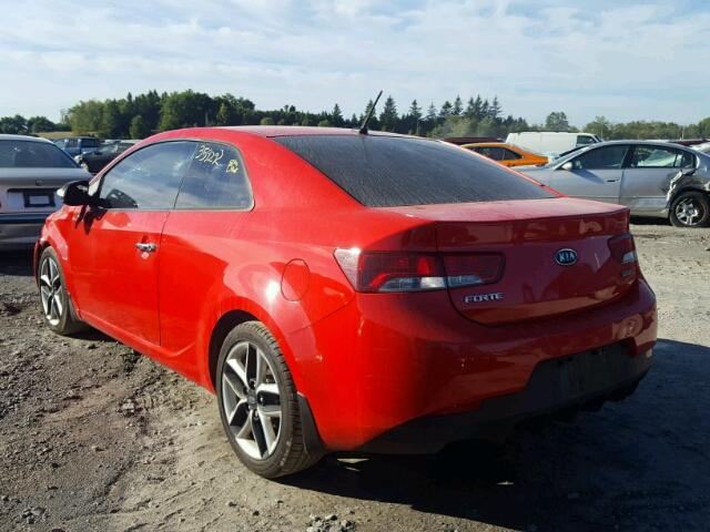 KNAFW6A31A5105331 - 2010 KIA FORTE SX RED photo 3