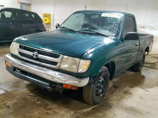 4TANL42N0XZ448205 - 1999 TOYOTA TACOMA GREEN photo 2