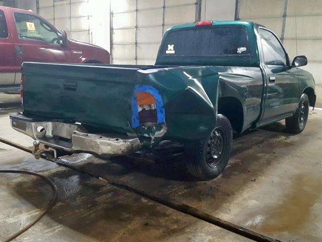 4TANL42N0XZ448205 - 1999 TOYOTA TACOMA GREEN photo 4