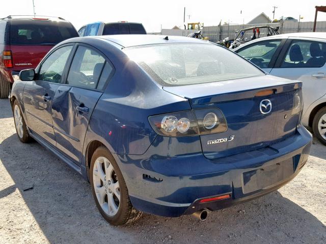 JM1BK323281809615 - 2008 MAZDA 3 S BLUE photo 3