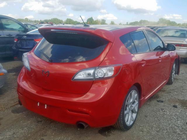 JM1BL1K3XB1410640 - 2011 MAZDA SPEED 3 RED photo 4