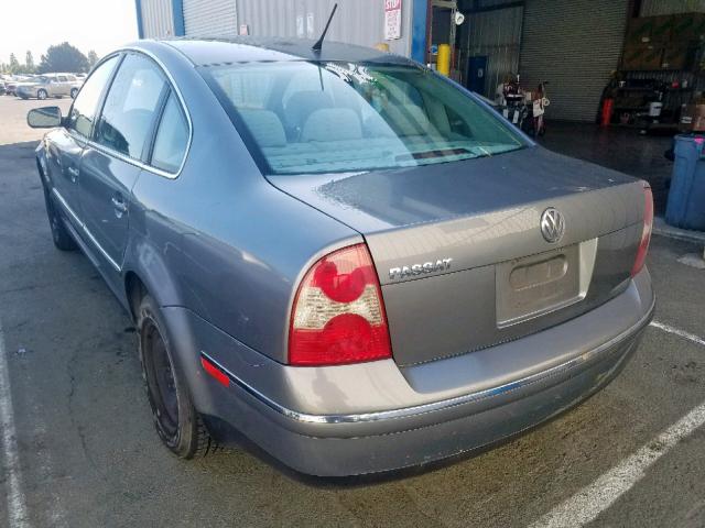 WVWPD63B42P035296 - 2002 VOLKSWAGEN PASSAT GLS GRAY photo 3